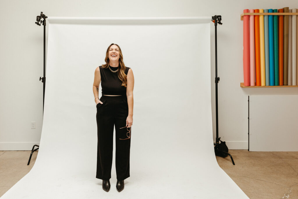 Photographer branding session in a studio